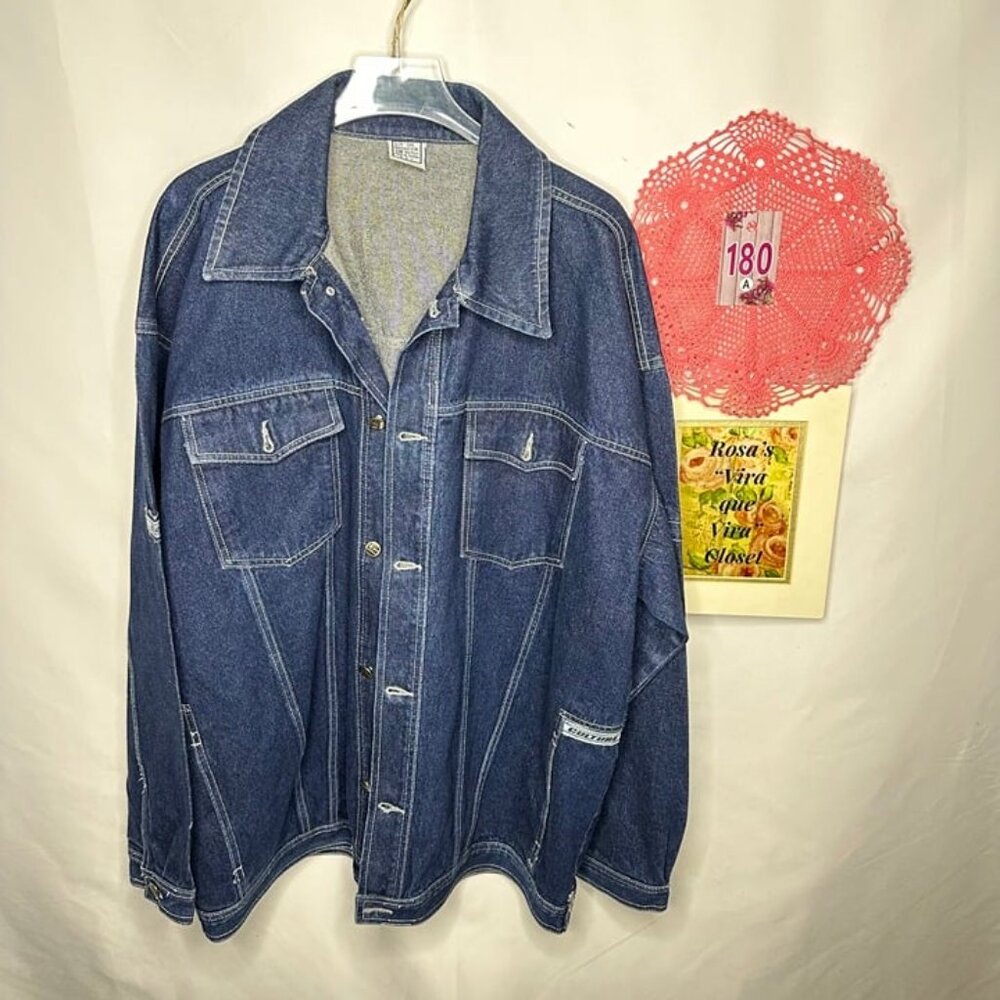Vintage Culture Denim Jacket Jacket Size 3XL 100% Cotton - Picture 3 of 9